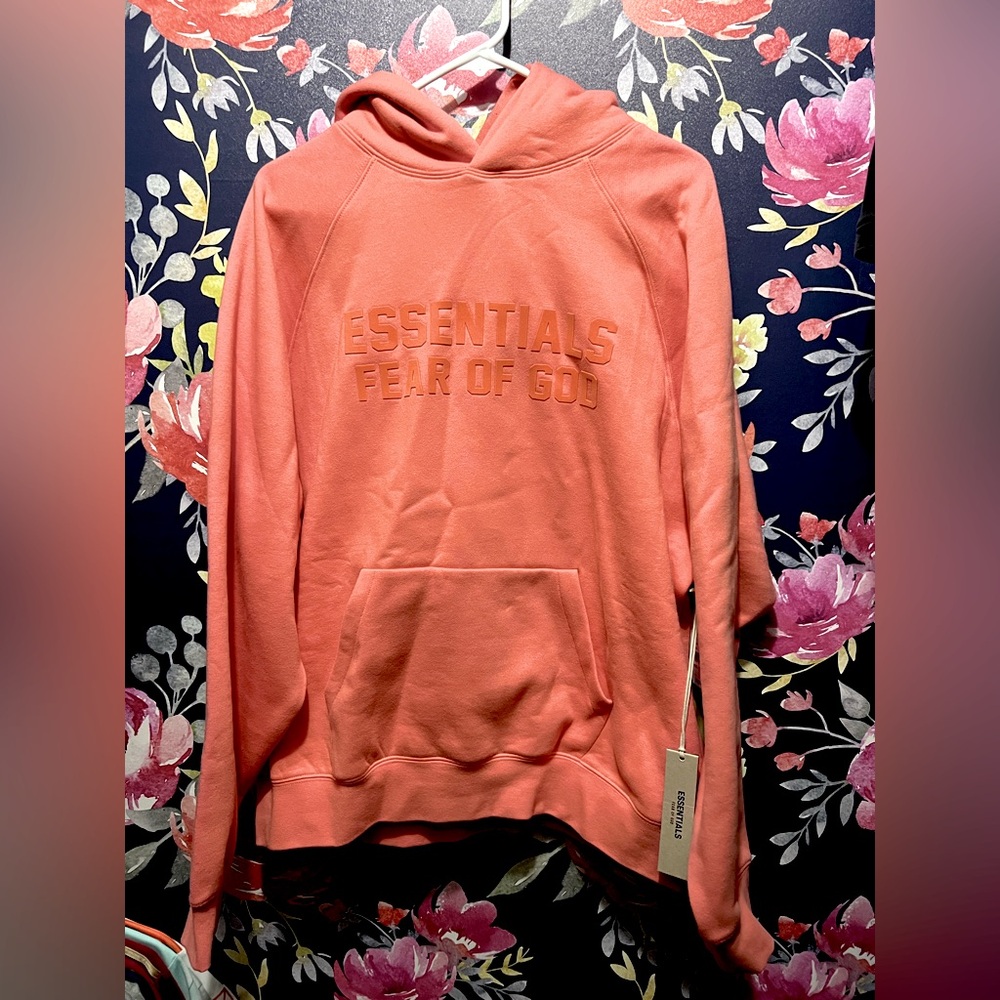 Essentials Fear of God Coral Hoodie